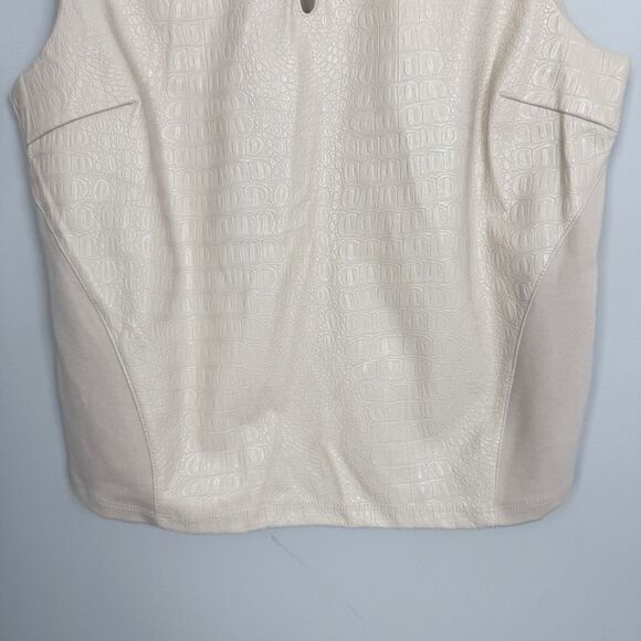 MARC NEW YORK | NEW Latte Croc Keyhole Sleeveless Top Women’s Size Small - Picture 4 of 10